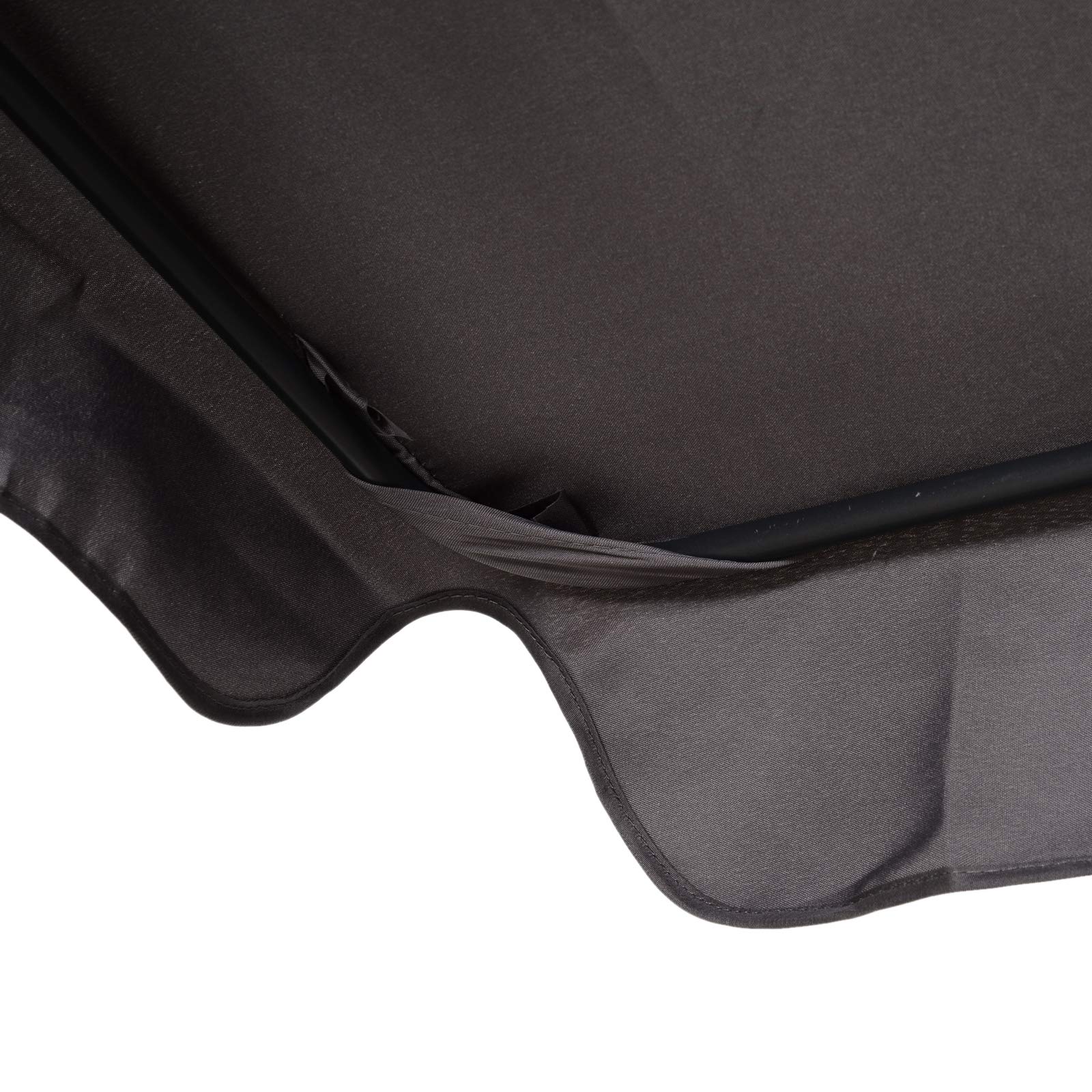 Outsunny Dondolo da Giardino 2 Posti in Rattan con Tettuccio Parasole Regolabile, Dondolo da Esterno con Struttura in Acciaio, Portata 180 kg, 140x110x151 cm, Marrone e Grigio