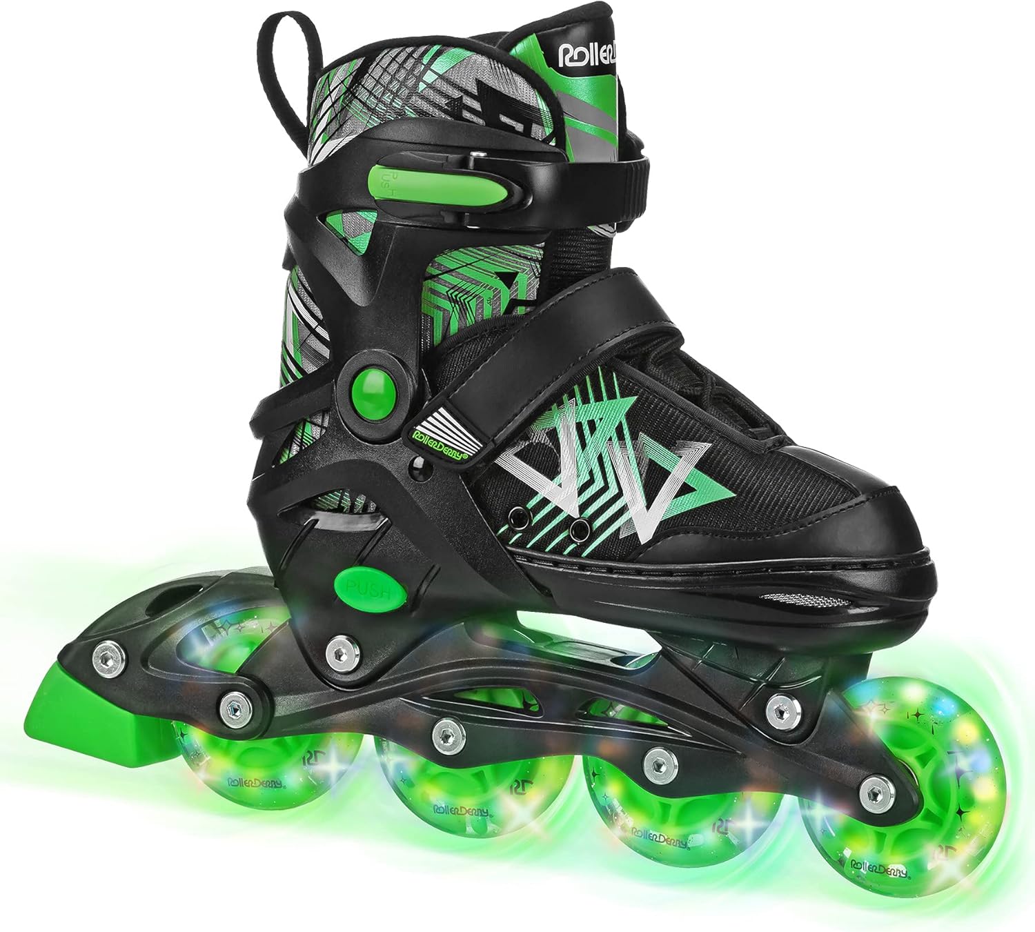 Roller Derby Stryde Youth Adjustable Inline Lighted Wheel Skates