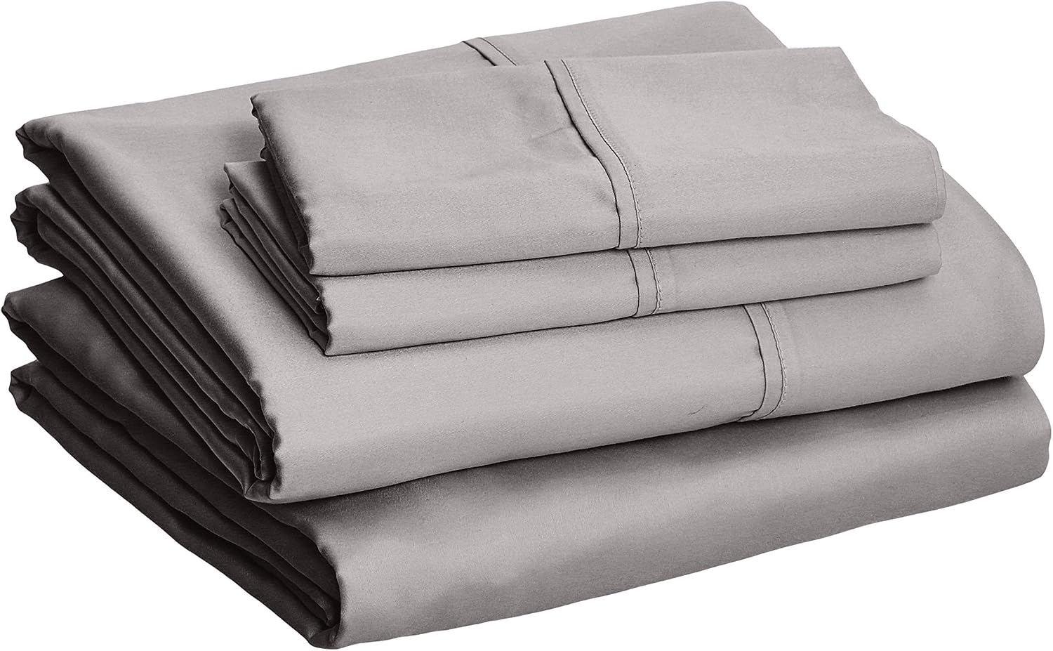 Amazon Basics 1100TC Luxury Easycare Sheet Set - Queen, Dark Grey
