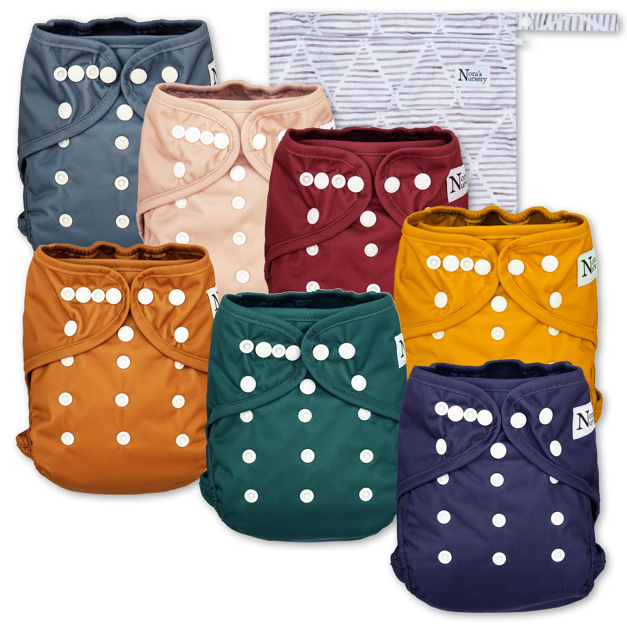 Cloth Diaper Cover, Washable Reusable Cover with Snap Closure