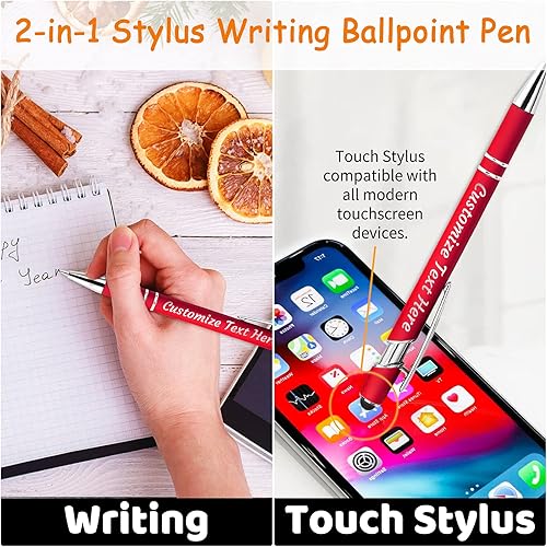 Miniatura 4 de YanNanKe 12 bolígrafos personalizados a granel, bolígrafos personalizados con grabado personalizado con nombre o texto, regalo ideal de aniversario,