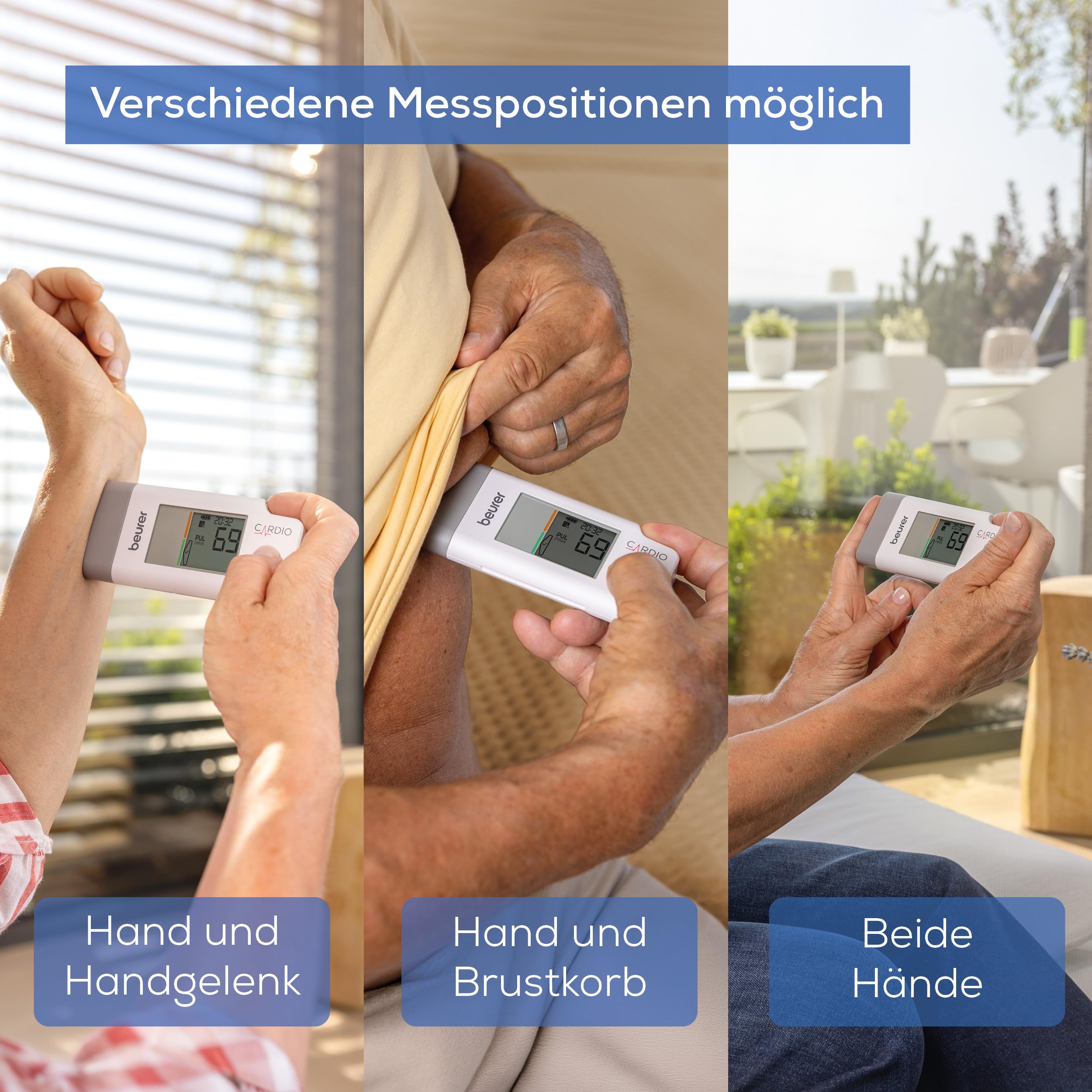 Beurer ME 95 Mobiles EKG, 1-Kanal EKG zur Aufzeichnung des Herzrhythmus, EKG Gerät für Zuhause, erkennt Vorhofflimmern, mit Akku, Herzfrequenzmonitor mit App, Datenübertragung zu Apple Health und co