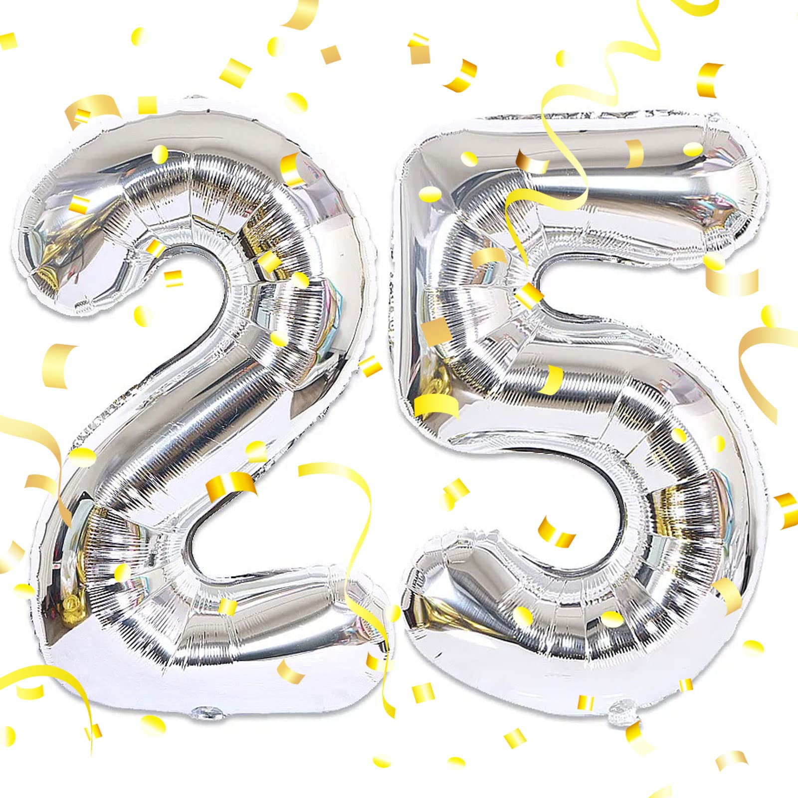 25th Birthday Decoration Happy Birthday Banner Balloons 25 Years Old Birthday Party Supplies Helium Balloons Number 25 Balloons Latex Balloon Foil...