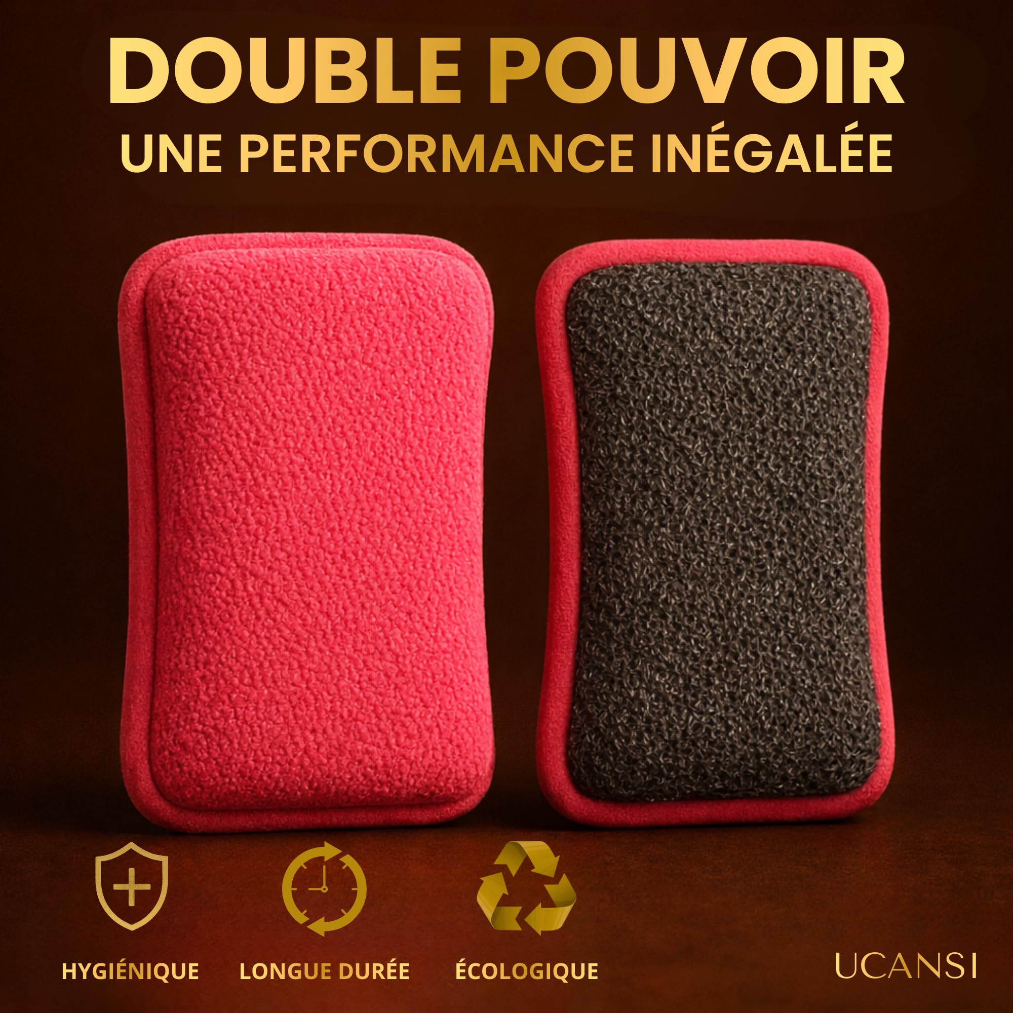 Éponges Lavables Double Face Anti-Rayures Microfibre Ultra Absorbante - Lot de 5 Vaisselle Cuisine INOX Vitres