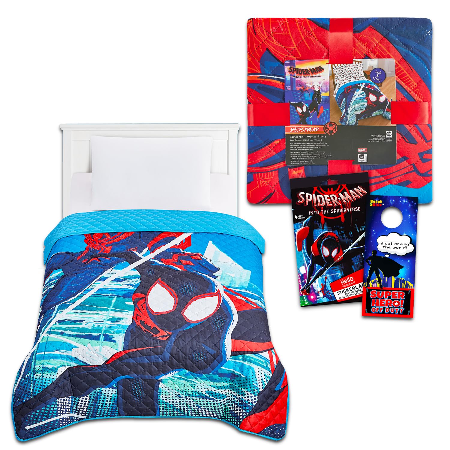 Parure de lit Miles Morales pour garçons : créez une chambre de super-héros avec couvre-lit