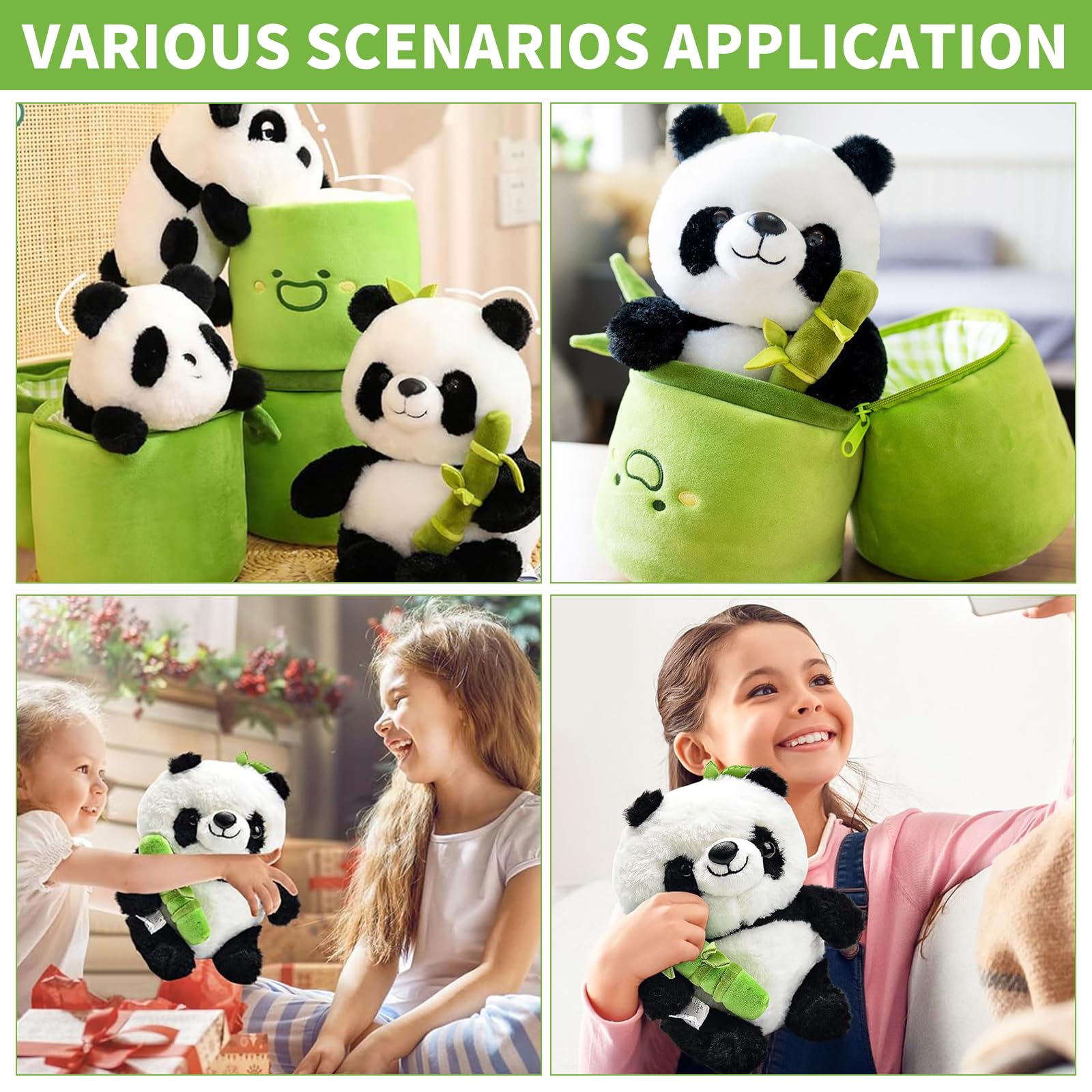 Peluche Panda De 25 Cm Con Suéter Rojo – Oso De Algodón PP, Regalo Suave Para Niños Y Adultos, Decoración Y Acompañante