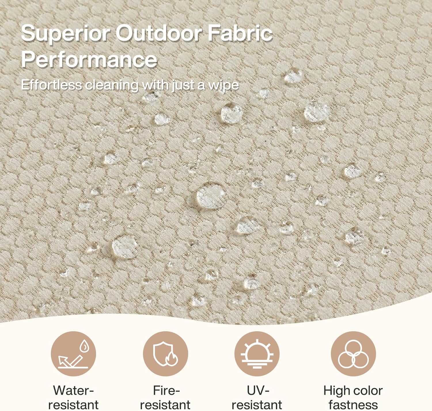 Tribesigns Patio Loveseat Sofa, Outdoor 2-Seater Metal Couch, U-Shape Chair with 8.66" Thickened Seat & Back Cushion, All-Weather Furniture for Porch, Backyard, Balcony | U-shaped Armrests, 100% Olefin Fabric