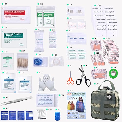 Miniatura 9 de Carlebben Estuche EMT Rip-Away Molle Pouch Ifak Pouch Medical First Aid Kit Utility Pouch 1000D Nylon (con suministros médicos bronceado)