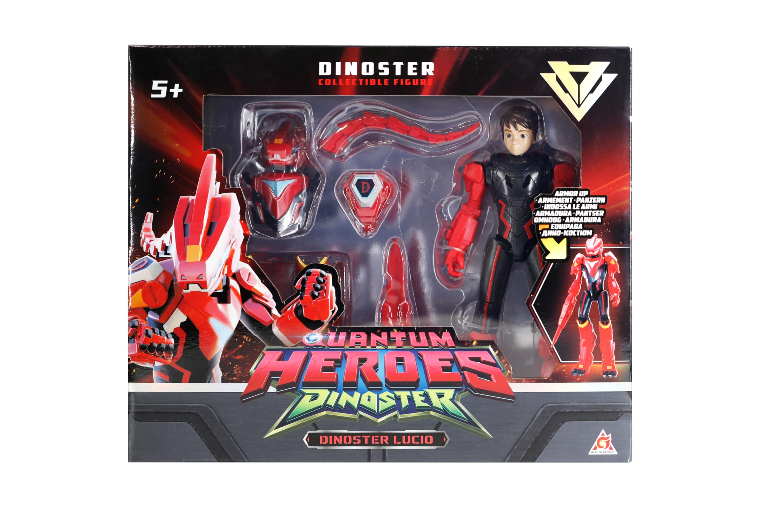 Quantum Heroes Dinoster 7.8'' Armored Action Figure - Lucio