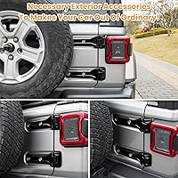 Vista 3 de Cubierta de bisagra para compuerta trasera de Jeep Wrangler JL JLU, accesorios de decoración exterior - 2018-2024, 2 puertas y 4 puertas, cubierta