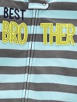 Vista 7 de Simple Joys by Carter's - Pijama de forro de vellón resistente al fuego para niños pequeños y bebés, holgada, con pies, paquete de 3