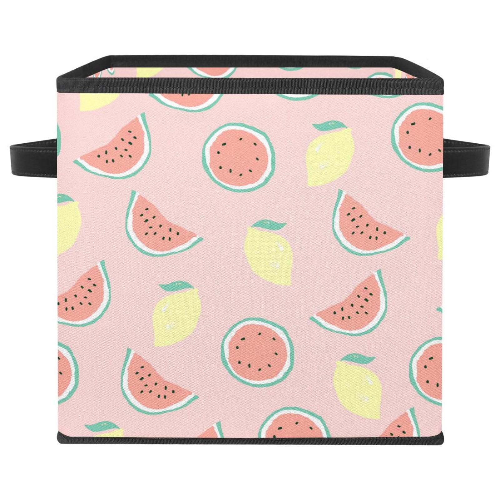 Organiseur de maison imprimé citron pour ranger les jouets de chambre