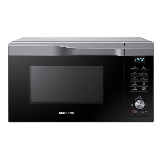 SAMSUNG MC28M6055CS/EC - Horno-Microondas con grill 2 28 Litros, 900W/1500W/2100W, Interior de Cerámica Enamel, Ventana EasyView, Color Gris