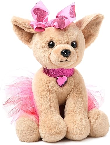 Perrito de peluche Bearington Chichi Chihuahua con tutú, de 13 pulgadas