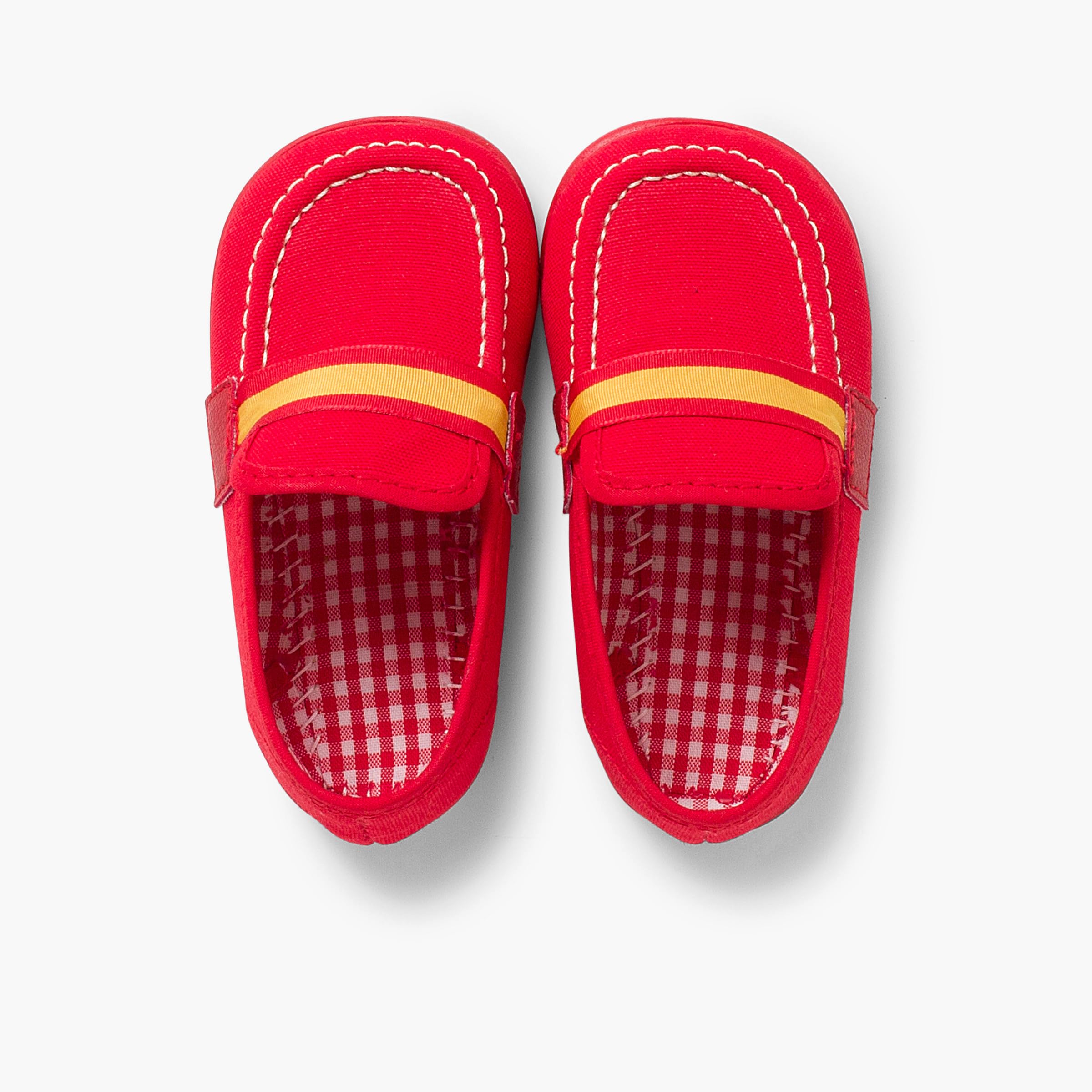 Pisamonas Mocassins en Toile avec Bandes de Couleurs