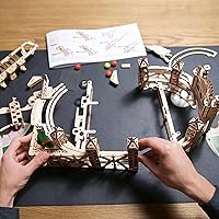 Vista 9 de UGEARS Máquina de Pinball Quidditch de Harry Potter - Rompecabezas 3D de madera para adultos para construir, kits de modelo mecánico de madera