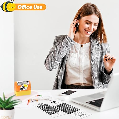 Miniatura 6 de Sello de rodillo de protección de identidad, rodillo extra grande para prevención de robo de identidad con 3 repuestos, 10 calcomanías de vinilo