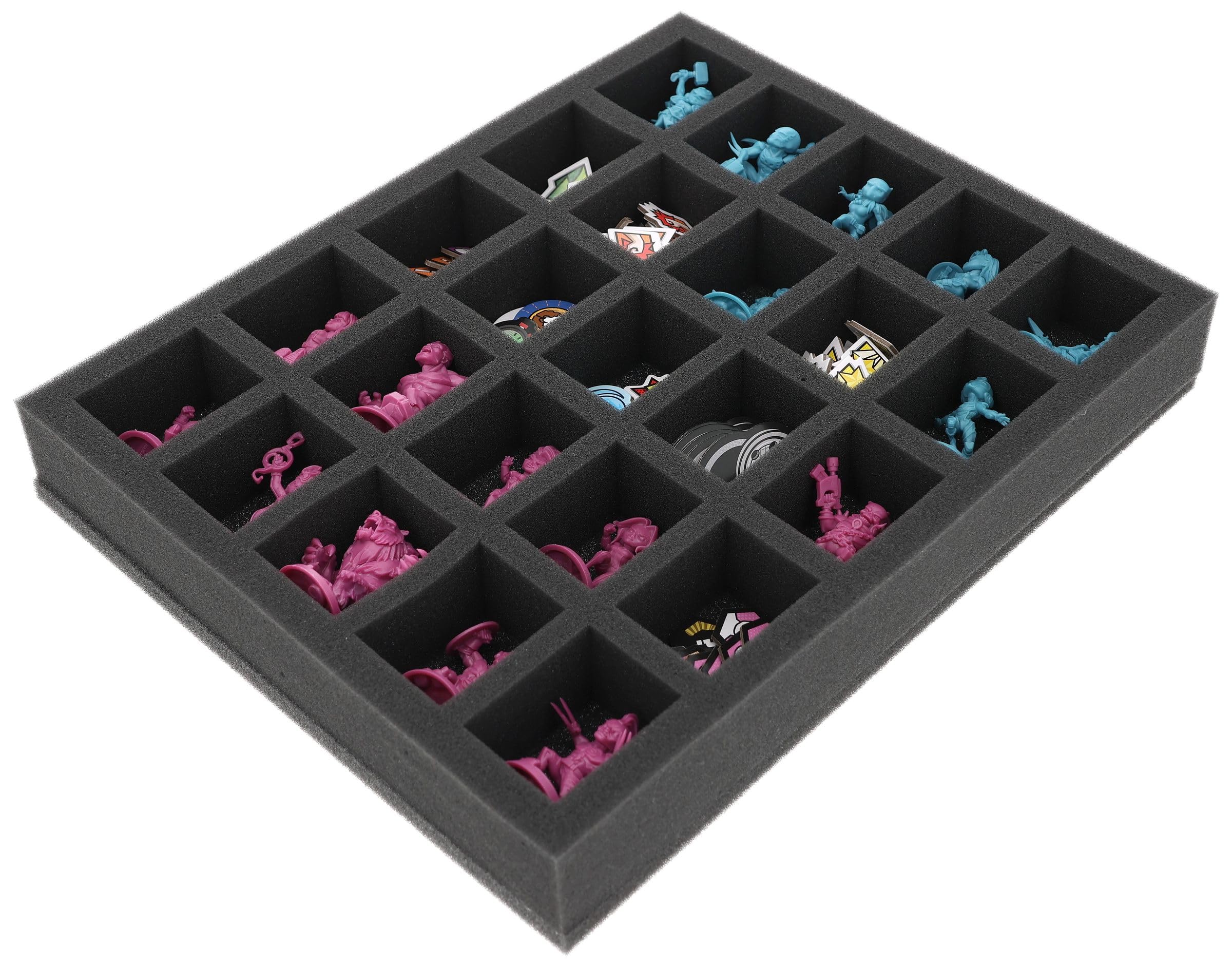 Feldherr Lagerbox-Set + 2 Spielkarten-Sortierboxen kompatibel mit Marvel United: Multiverse 'Herald Pledge' - Sichere Aufbewahrung für Miniaturen + Zubehör