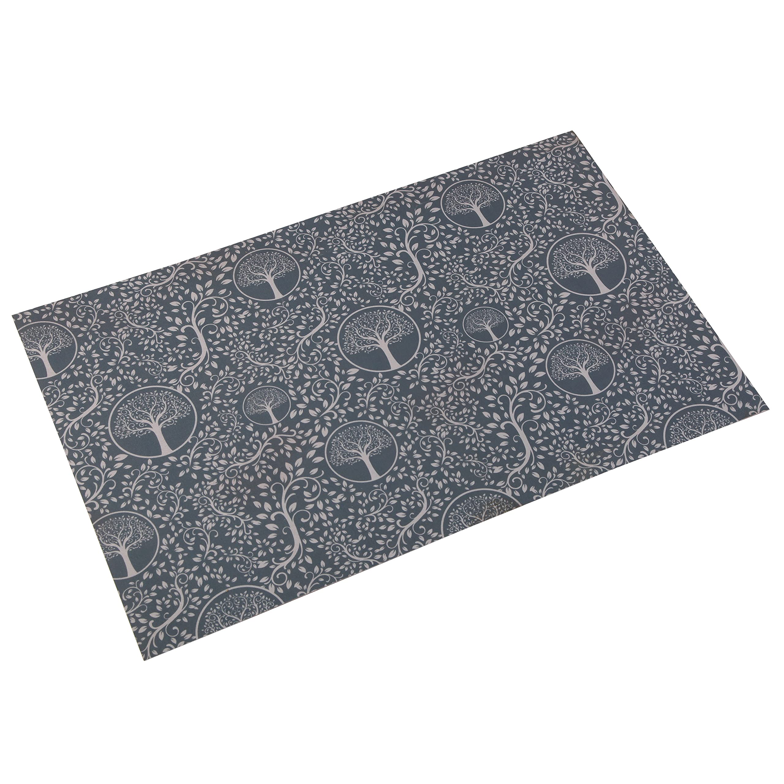 Versa Lively Alfombra de Cocina o Baño Vinílica, Alfombrilla Antideslizante hidráulica, Medidas (Al x L x An) 2 x 50 x 80 cm, Poliéster, Color Gris y blanco