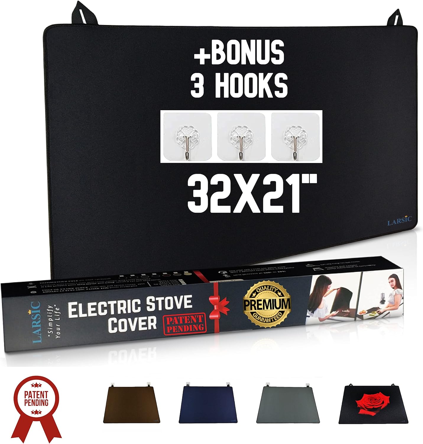 Larsic Hob Cover Electric Hob Covers Ceramic Hob Cover to Protect