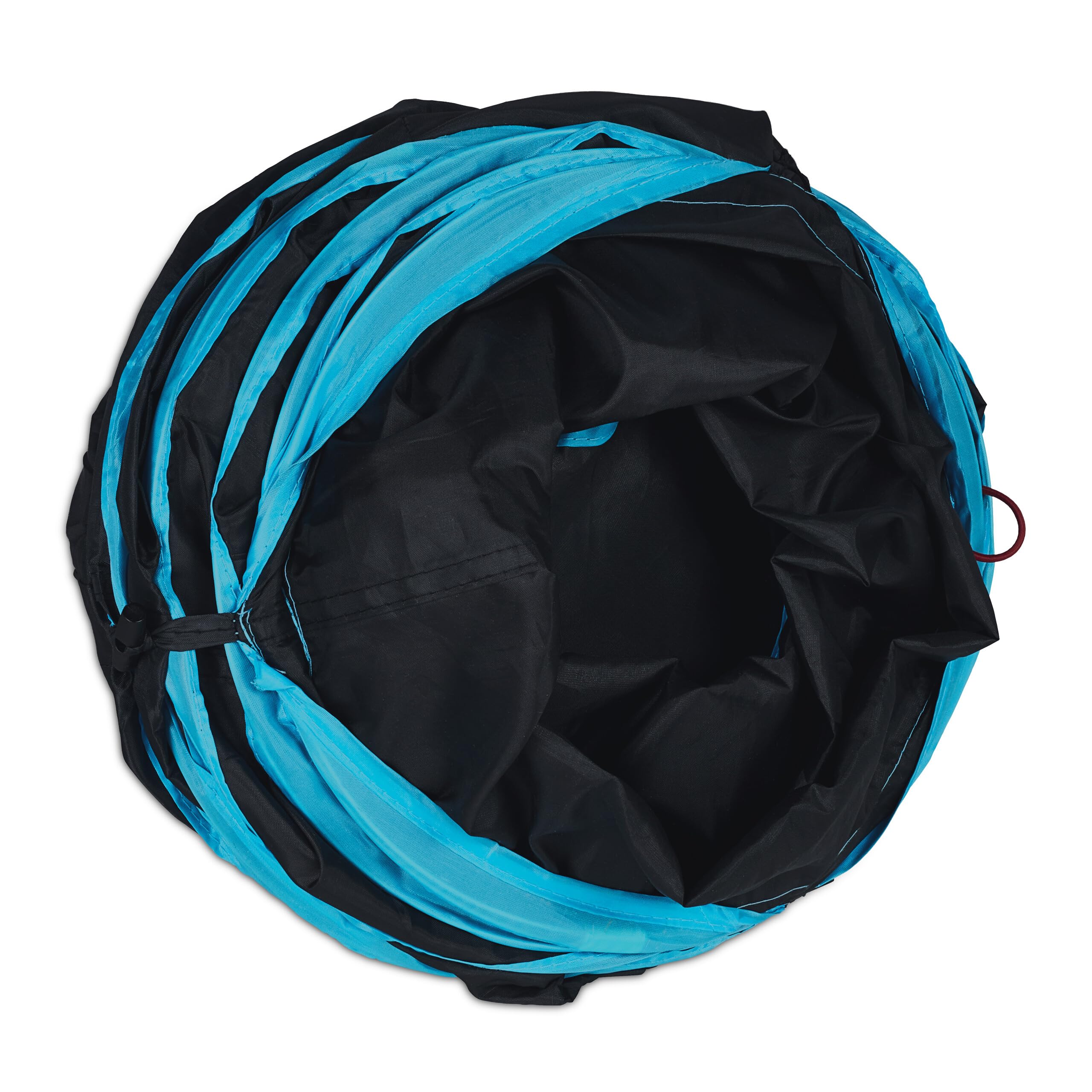 Relaxdays Tunnel pour Chat, 4 Voies, Pliable, HxLxP : env. 25x130x125 cm, Jouet interactif, Lapin Nain, Noir/Bleu