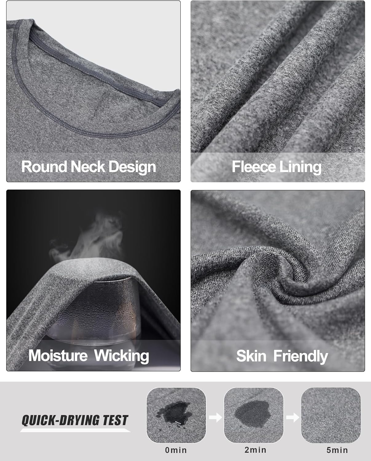 MEETWEE Women Thermal Underwear, Winter Warm Base Layer Compression Set, Fleece Lined Long Johns Running Skiing - Image 5