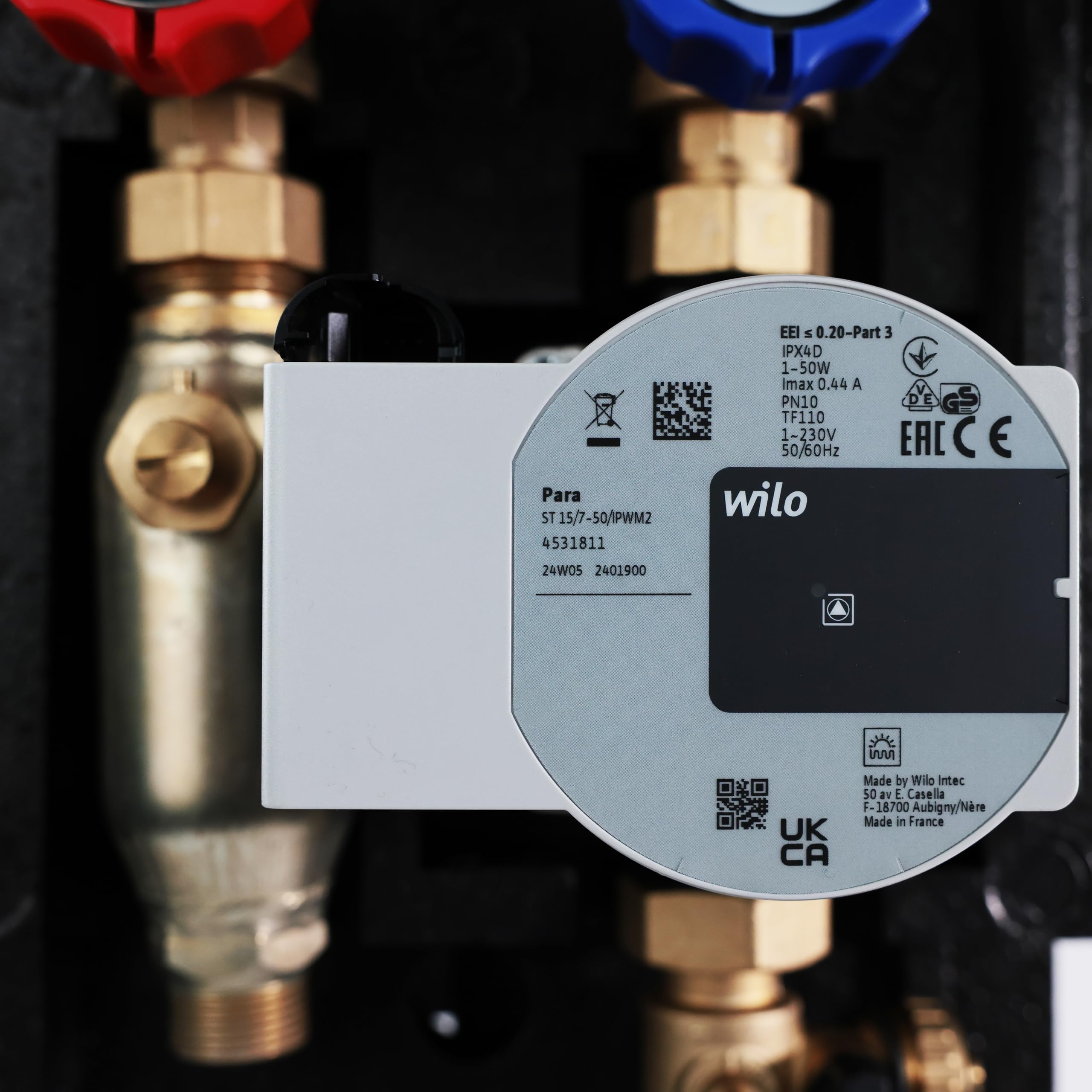 SUNEX Gruppo pompa per impianto termico solare GPS PWM con pompa elettronica WILO Para a risparmio energetico – Stazione solare con regolatore di flusso e gruppo di sicurezza, ¾″ AG, fino a 110 °C