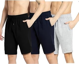 boffi ... Men's Shorts 100% Cotton Sporty Premium Fleece Shorts Pack of 3 Price In India