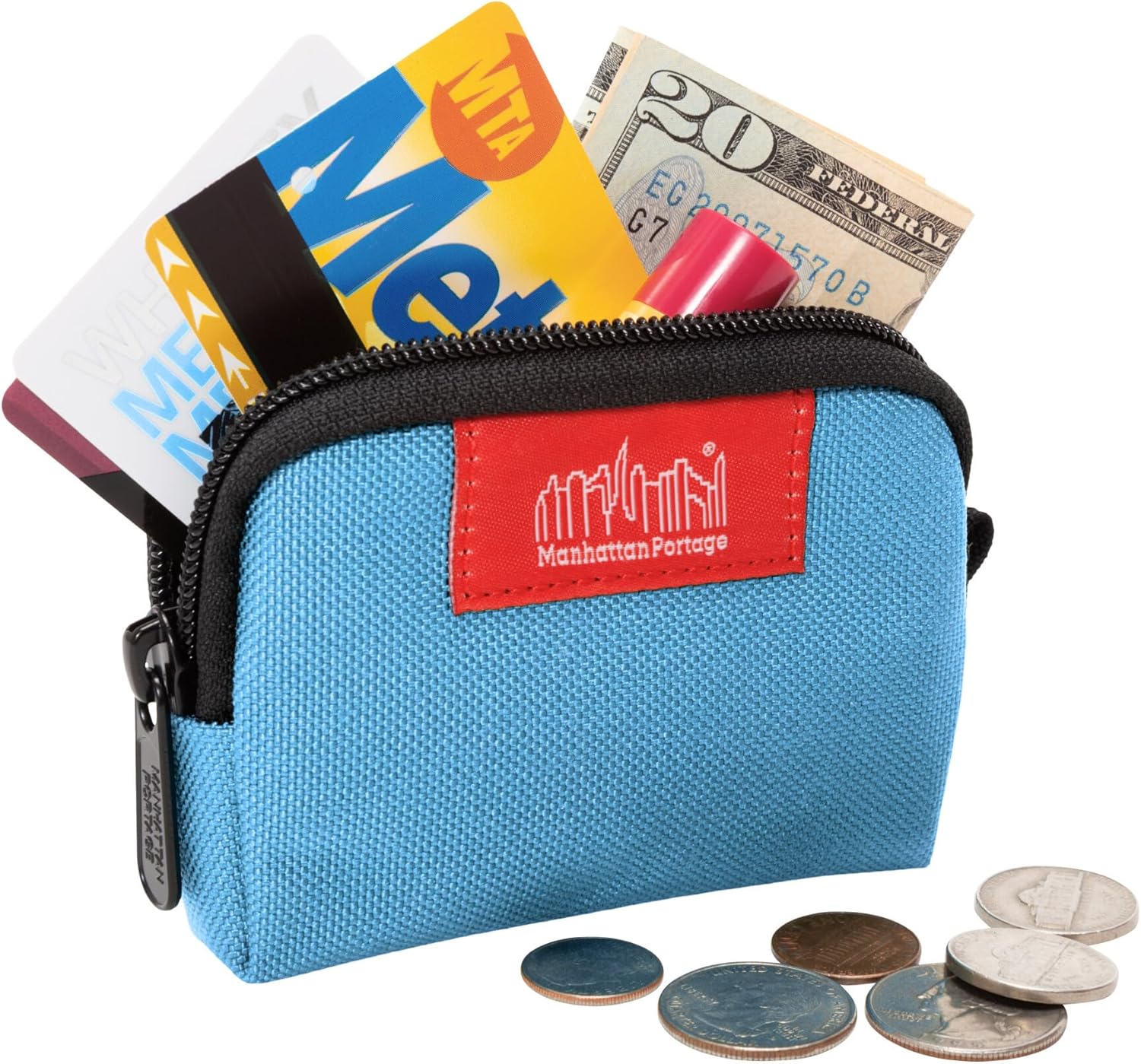 Manhattan Portage Coin Purse With Zipper Closure Pouch Eclectic Colors Credit Card ID Card Jewelry Keys Water Resistant Gift 1000D CORDURA® Everyday Carry - Image 5