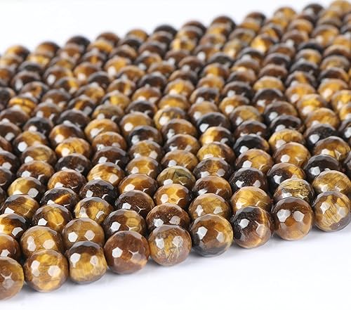 Miniatura 2 de GEMHUB Cuentas redondas sueltas de piedras preciosas naturales de 0.315 pulgadas para la fabricación de joyas, cuentas curativas de cristal para Ojo