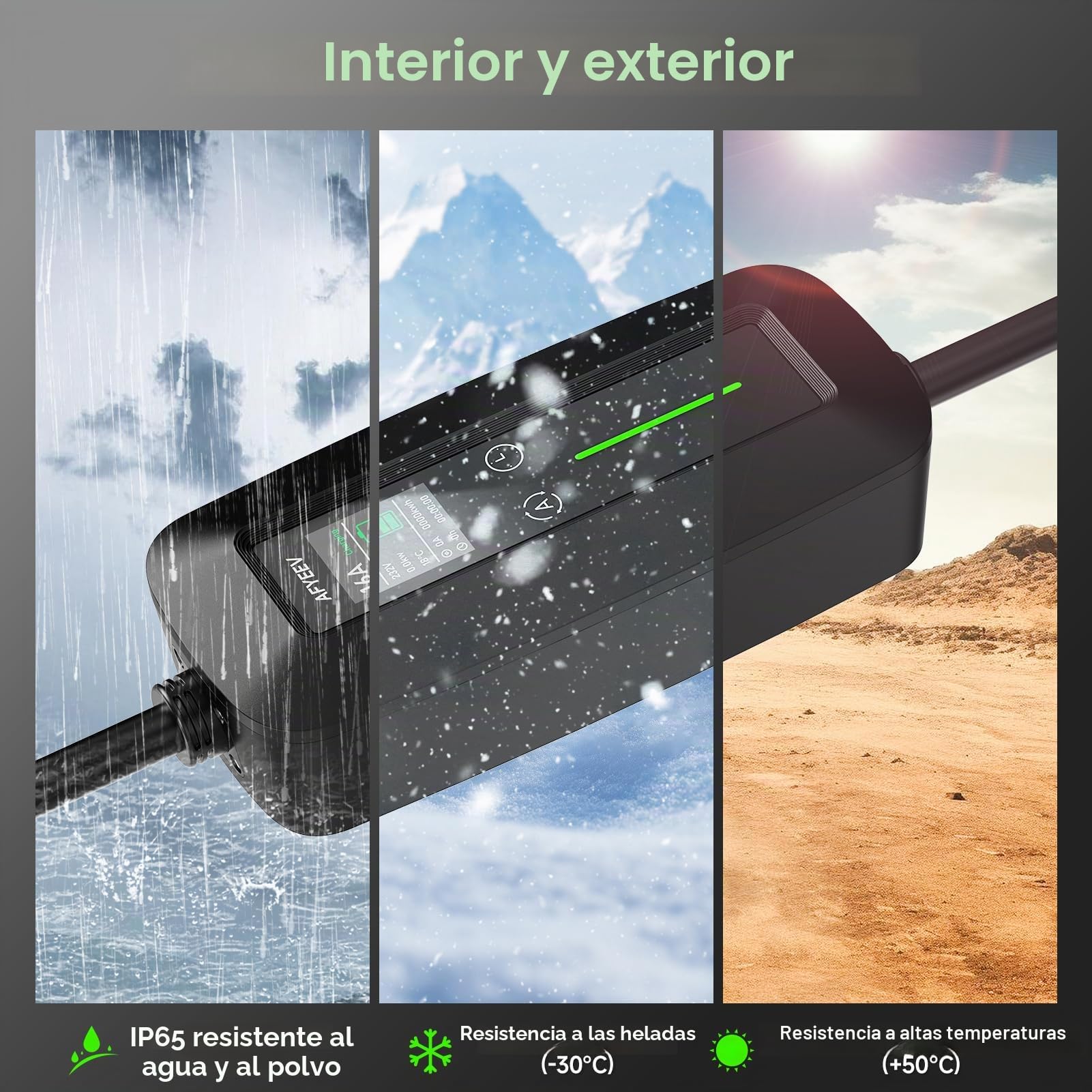 Cable de Carga Schuko Tipo 2, 10 m, 3,68 kW, 6-16 A | Coche eléctrico Tipo 2, Schuko, Cargador portátil para Coche eléctrico