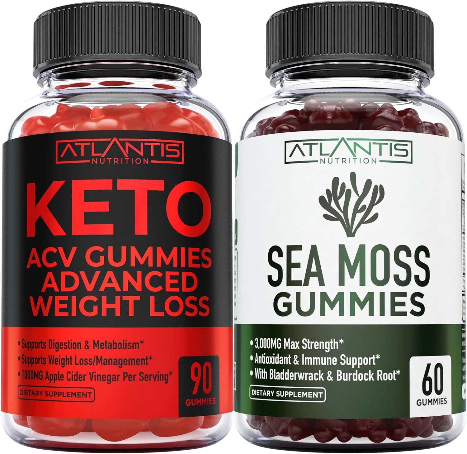 Atlantis Nutrition Keto Apple Cider Vinegar 90 Gummies