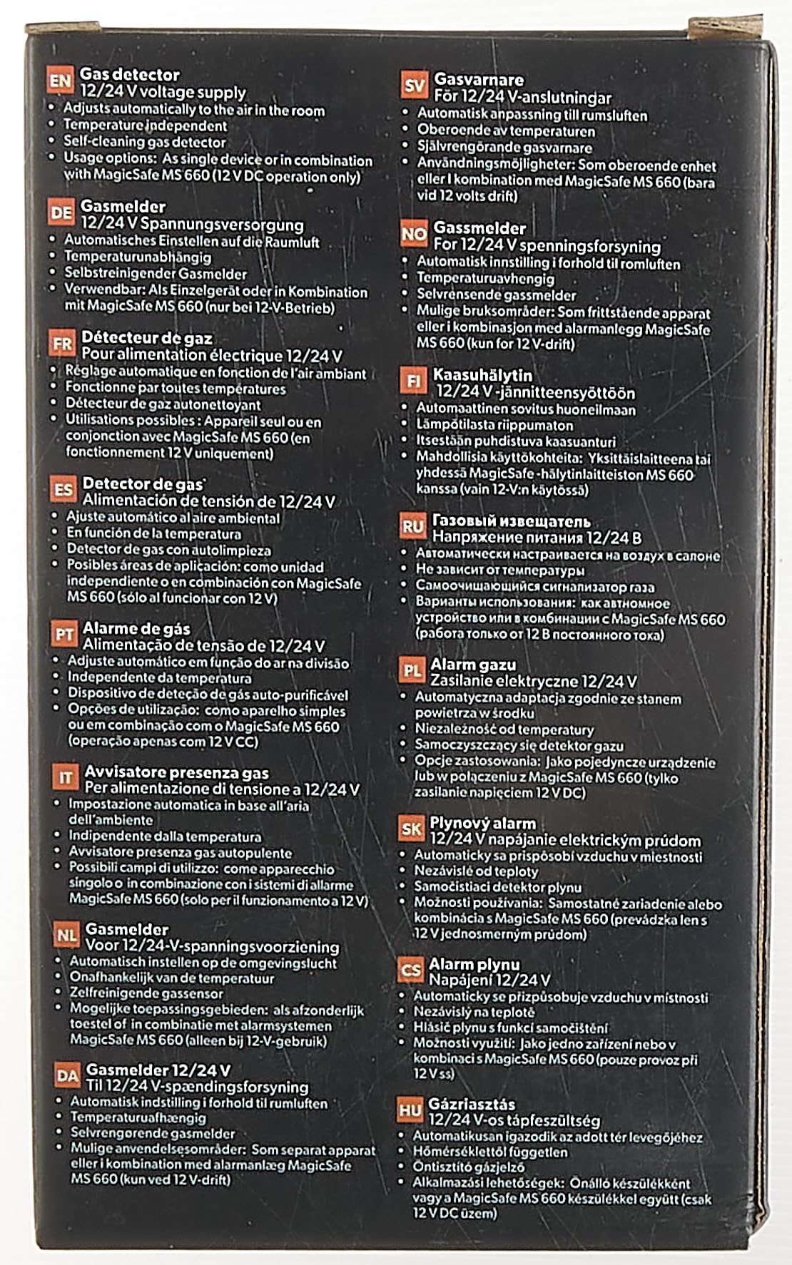 Rilevatore Gas Dometic Waeco MagicSafe MSG 150 - Per Gas Narcotici, 12/24V