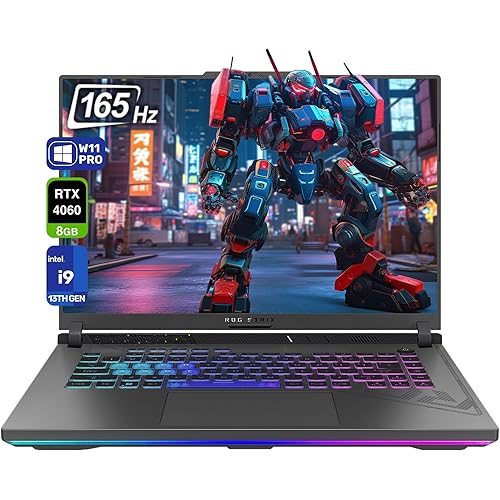ASUS Rog Strix G16 Gaming Laptop, Intel i9-13980HX, 32 GB DDR5 RAM, 1 TB PCle SSD, 16" QHD+ (1920x1200), Nvidia Geforce RTX 4060, W11 Pro