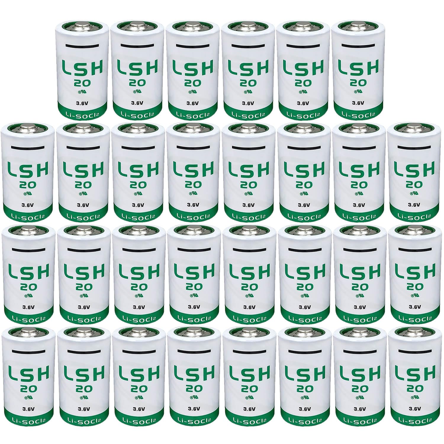30pcs LSH20 D 3.6v Lithium Battery 13000 mAh for LSH 20 3.6 Volt Battery Non-Rechargeable