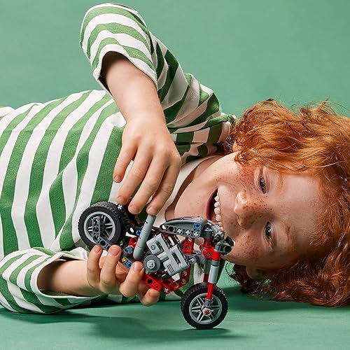 Miniatura 2 de LEGO Technic - Kit de construcción de motocicleta a aventura 42132, modelo 2 en 1, juguete de motocicleta, regalo de cumpleaños para niños, niños y