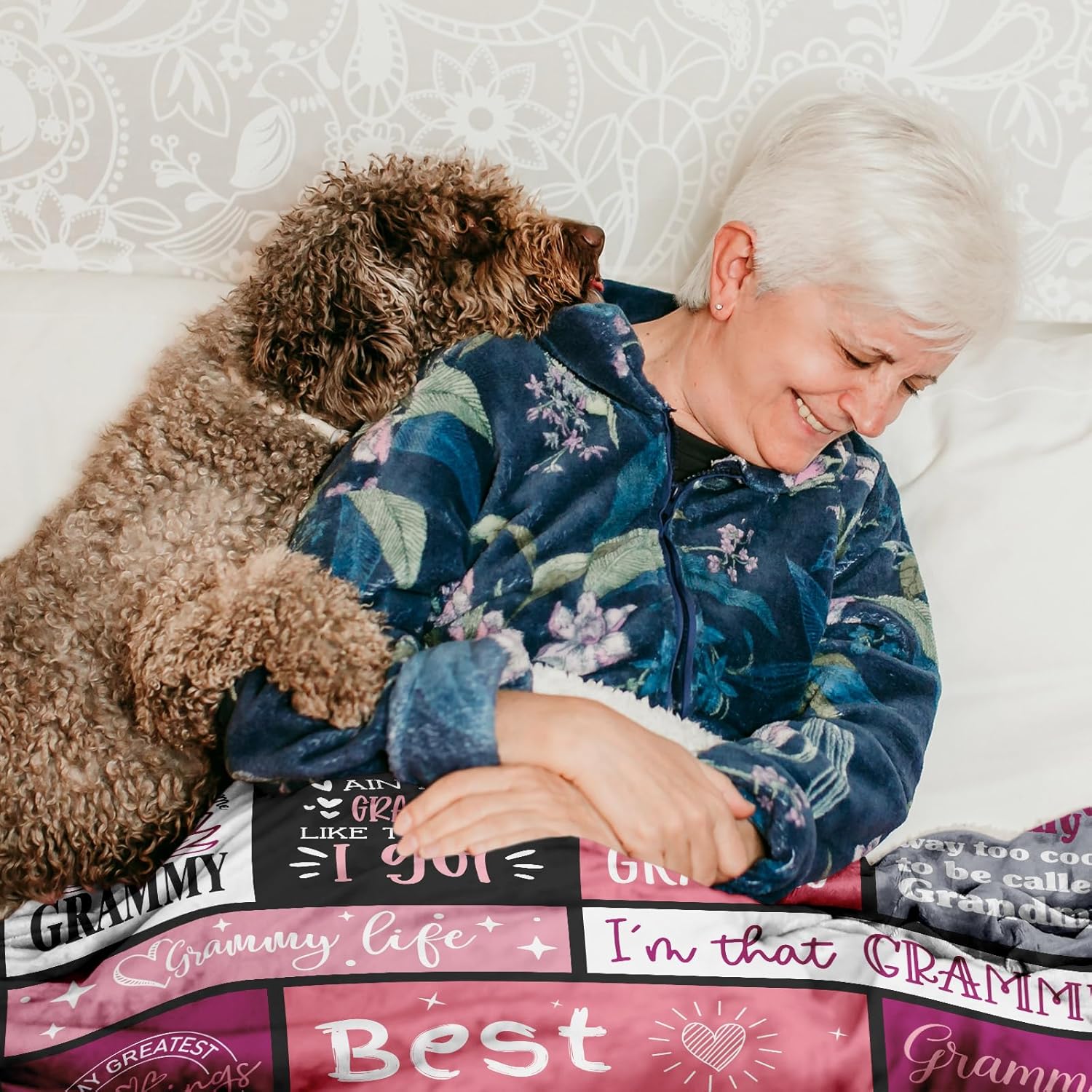 Grammy Gifts, Birthday Gifts for Grammy, Grammy Gift for Grandma, Grammy Gifts from Grandchildren Grandkids, Best Grammy Gift Ideas for Women, Presents for Grammy Throw Blanket 60"X50" - Image 2