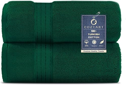 Miniatura 37 de COZYART - Juego de 6 toallas de baño de algodón turco, color verde salvia, gruesas suaves absorbentes duraderas, 19.17 oz/yd², incluye 2 toallas