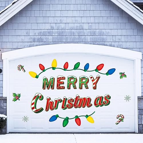 Vista 67 de 90shine 32 imanes navideños para decoración de puerta de garaje, bola de Navidad, refrigerador y cocina (rojo, verde, dorado)