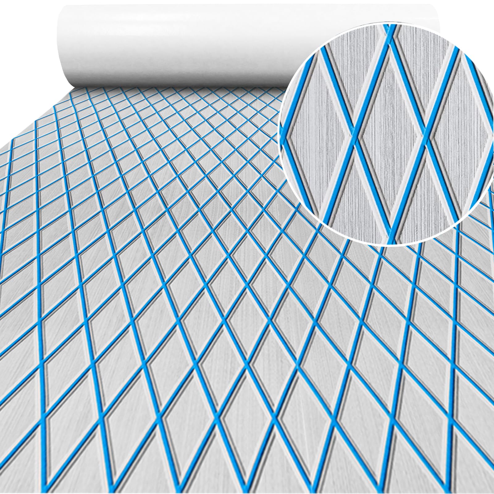 Hzkaicun Boat Flooring EVA Foam Boat Decking Sea Deck Boat Flooring Self-Adhesive Faux Teak Marine Boat Decking Non-Slip Mat for Boat Deck Yacht Motorboat Fishing Boat Surfboard Kayak 94x44/28/16