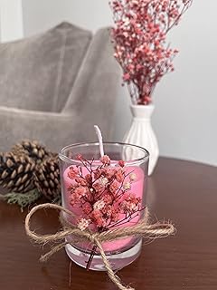 Scented Soy Wax Candle | Scented Candles for Home | 10.6 oz/300 g. 50-60 Hour Burn, Essential Oils All Natural Soy Candles Gifts for Women, Aromatherapy Candle with Pink Candle in Glass cup Gift Box | Valentines Day Gifts, Birthday Gifts, Mother's Day Gifts, Thanksgiving Days Gifts (Pink)