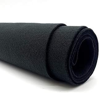 Ice Fabrics The Yard - Tela de fieltro para manualidades, 72 pulgadas de ancho y 0.063 in de grosor, tela negra suave y duradera para manualidades, decoraciones y más, 1 yarda, color negro