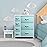 Sorbus Dresser with 7 Drawers - Furniture Storage Chest for Kids, Teens, Bedroom, Nursery, Playroom, Clothes, Toys - Steel Frame, Wood Top, Tie-dye Fabric Bins (7-Drawer, Pastel Aqua)