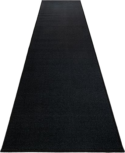 Miniatura 6 de Alfombra de pasillo de tamaño personalizado, color negro sólido (10 pies de largo x 31.5 pulgadas de ancho) hecha a pedido alfombra de goma