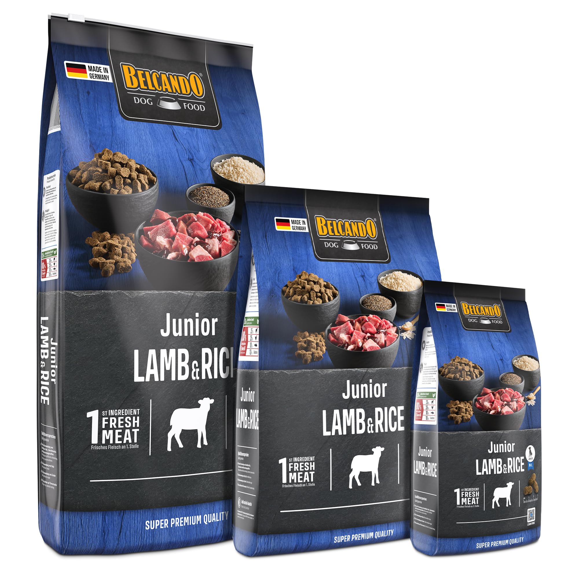 Belcando Junior Lamb & Rice [12,5 kg] Cibo per cani | Cibo secco per cani giovani | Alimento completo per cani giovani di almeno 4 mesi