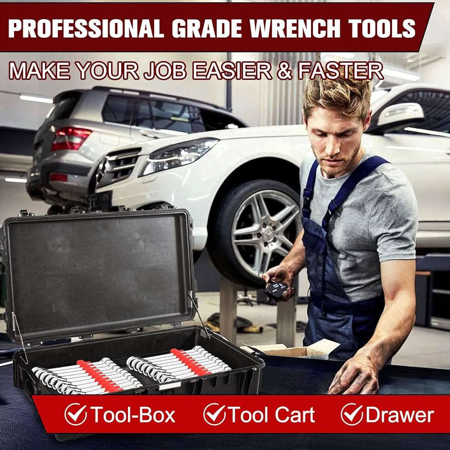 Magnetic Customizable Wrench Holder Modular Toolbox Organization