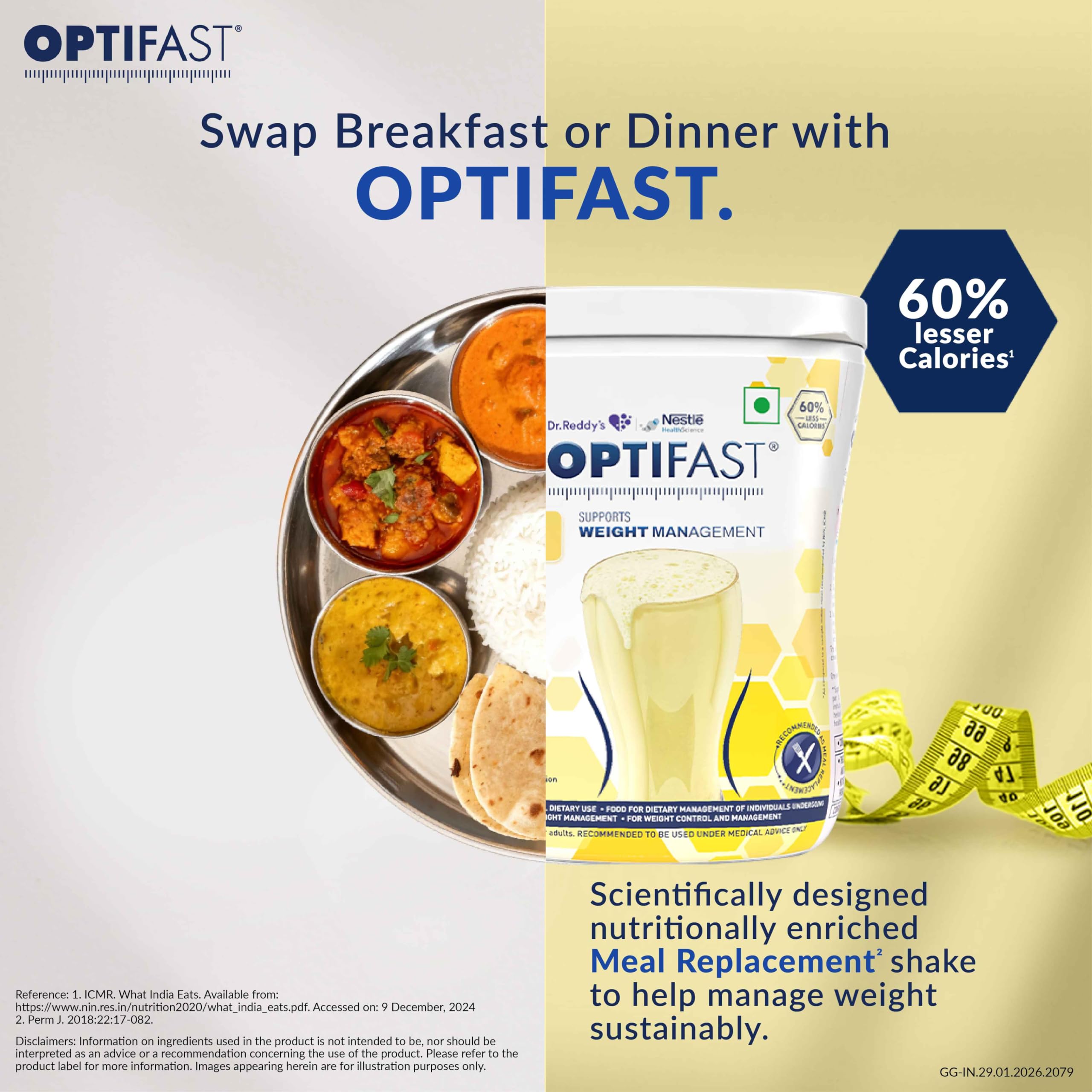 Nestlé Optifast Weight Management Shake | Vanilla Flavour | Scientifically Designed Weight Loss Diet | Meal Replacement Shake for Weight Loss | 400 G Jar 4