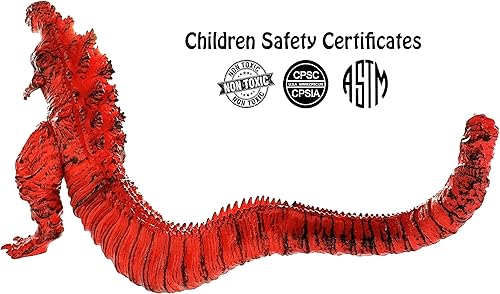 TwCare Legendary Shin Fire Godzilla, Flaming Movie Series Movable Articulaciones Ardientes Figuras de acción de vinilo suave, bolsa de transporte