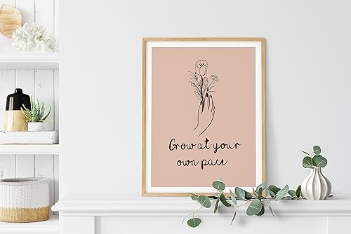 Miniatura 7 de TwoDays Decoración bohemia de oficina, carteles de afirmación positiva para aula, citas de terapia para mujeres, arte de pared inspirador bohemio