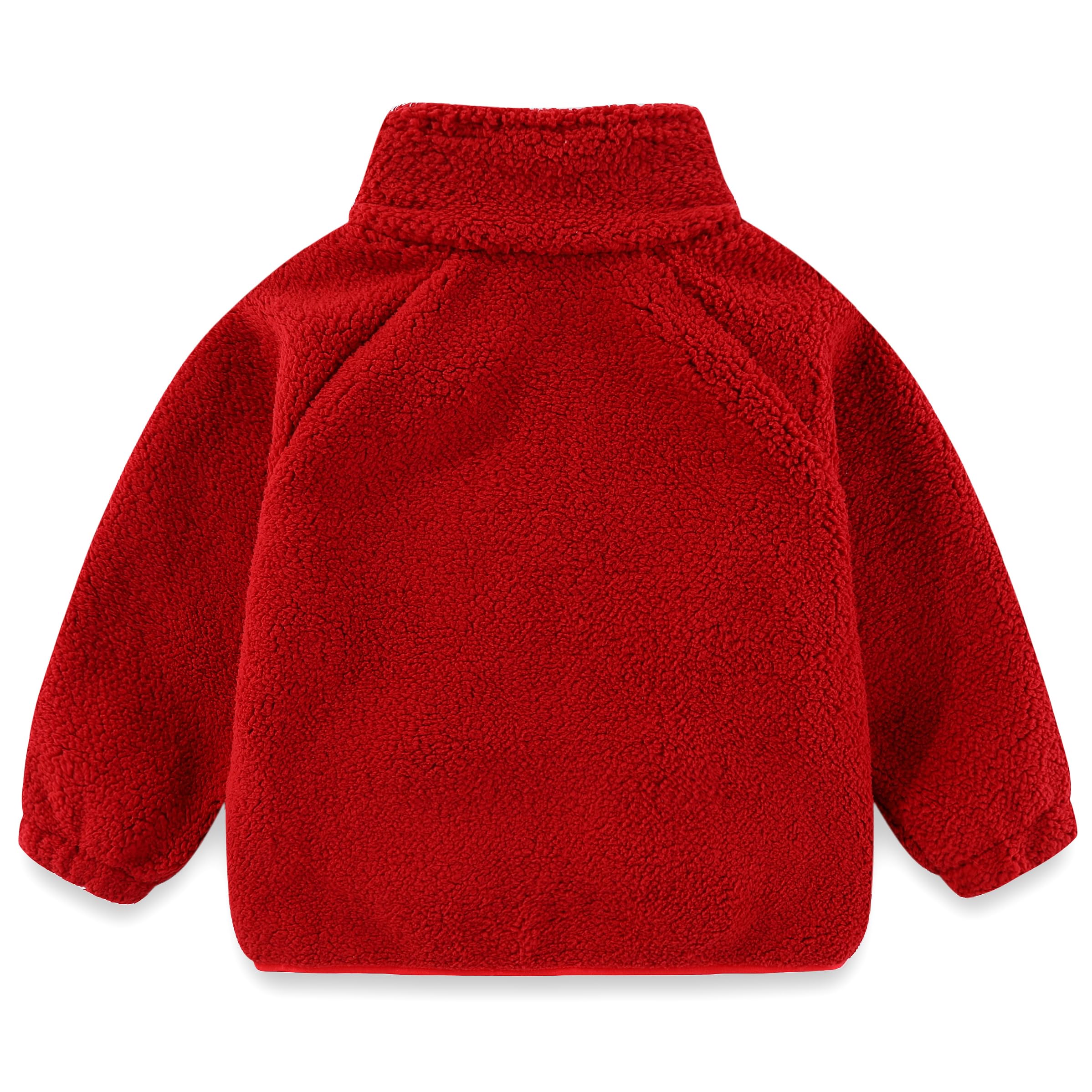 Gajaous Giacca in pile Sherpa per bambini, giacca con zip per neonati e ragazzi, pesante e calda, abbigliamento esterno per 1-6 anni